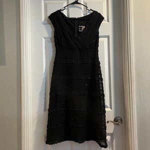 Tadashi Shoji black cocktail dress, size 6